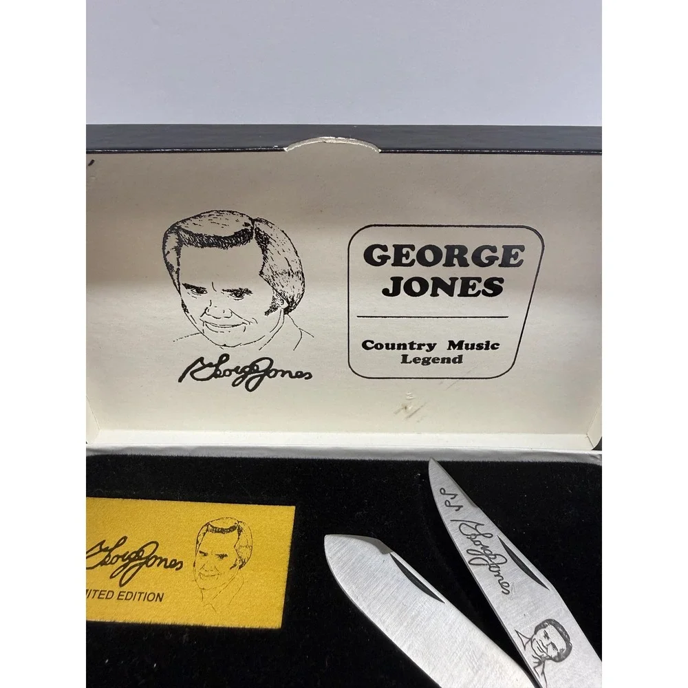 George Jones Country Music Legend Limited Edition Knife Set and Signature Mug